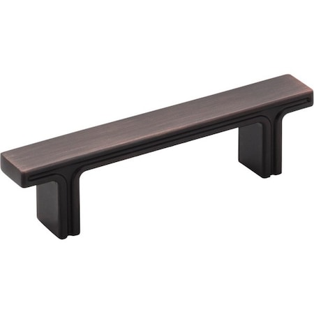 Jeffrey Alexander 3" Center-to-Center Brushed Oil Rubbed Bronze Square Anwick Cabinet Pull 867-3DBAC